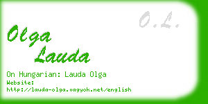 olga lauda business card